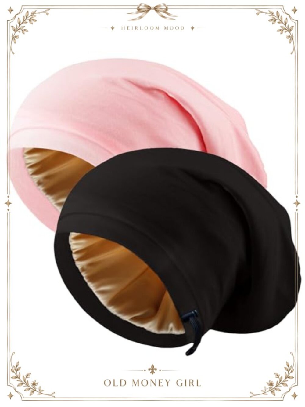 Silk Satin Bonnet Hair Wrap Sleep Cap Adjustable for Curly Hair